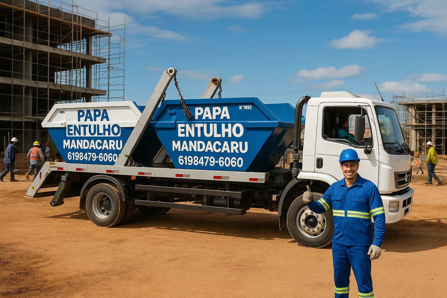 Caçamba Mandacaru em operação